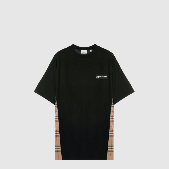 블록 면 티셔츠
